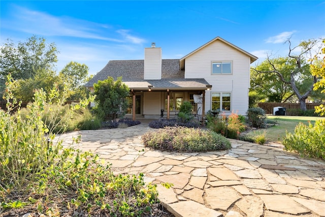 view of front of property with a patio area