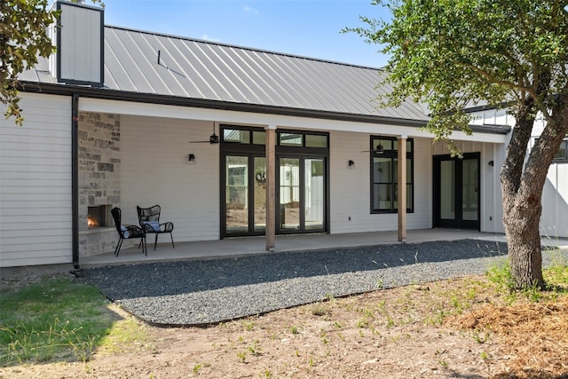 rear view of property with a patio