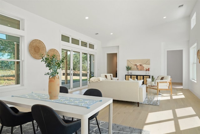 dining room featuring light wood-type flooring