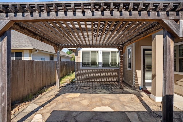 view of patio / terrace with a pergola