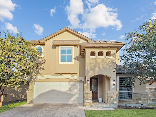 view of front of home featuring a garage