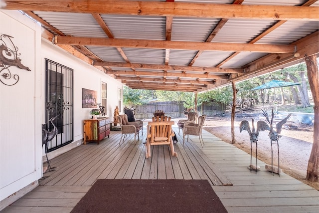 view of wooden deck