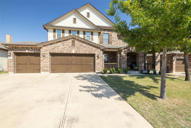 view of front of home with a front yard