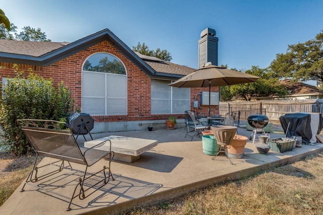 view of patio / terrace featuring area for grilling