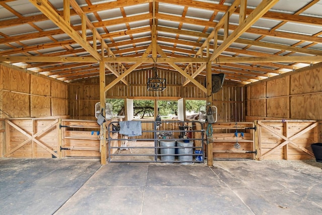 view of horse barn