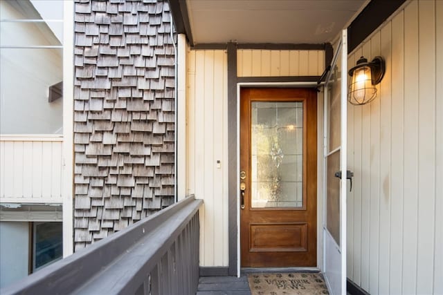 view of doorway to property