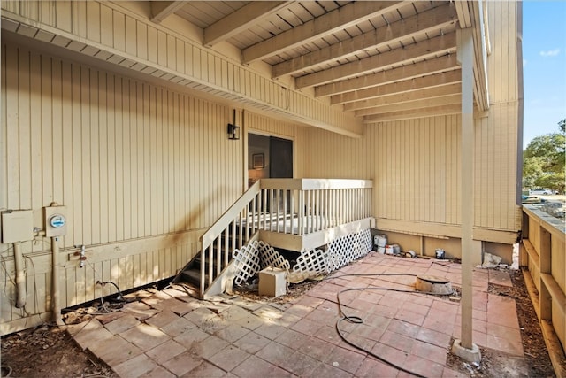 view of patio with a deck