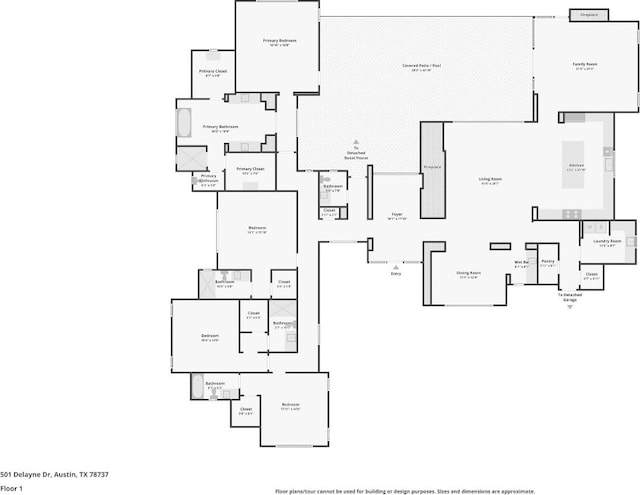 501 Delayne Dr, Austin, TX 78737 - view of property floor plan