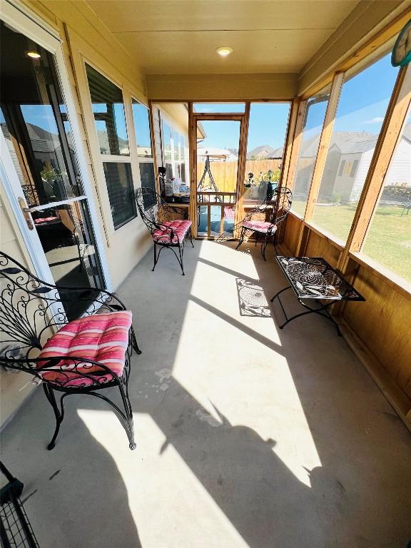 view of sunroom