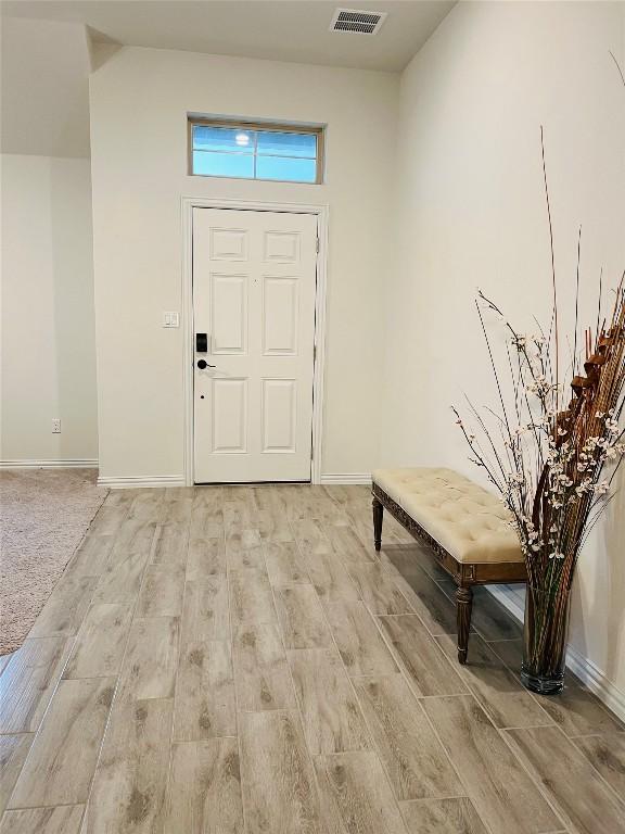 entryway featuring light hardwood / wood-style floors