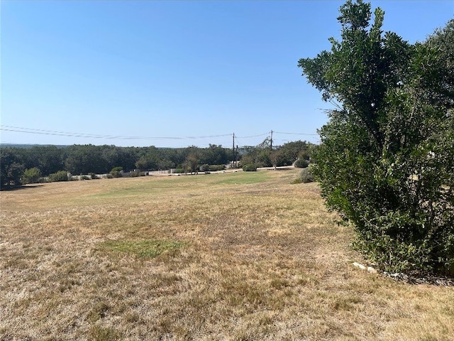 view of yard with a rural view