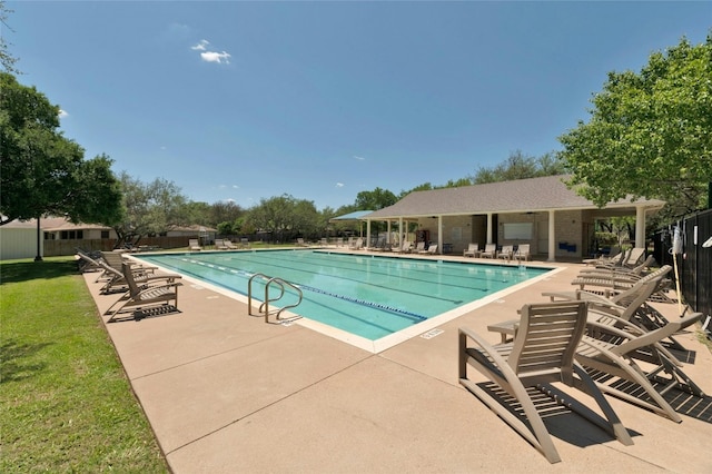 view of pool with a patio