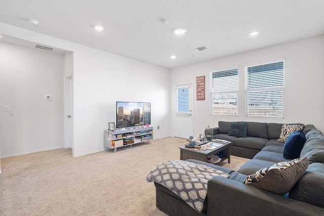 view of carpeted living room