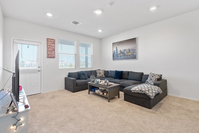 view of carpeted living room