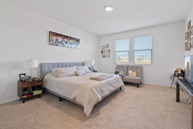 bedroom with carpet