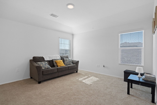 view of carpeted living room