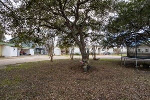 view of yard with a trampoline