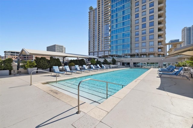 community pool featuring a patio
