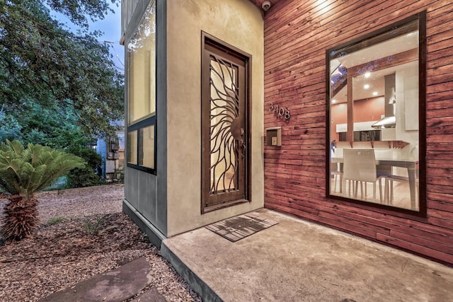 view of doorway to property