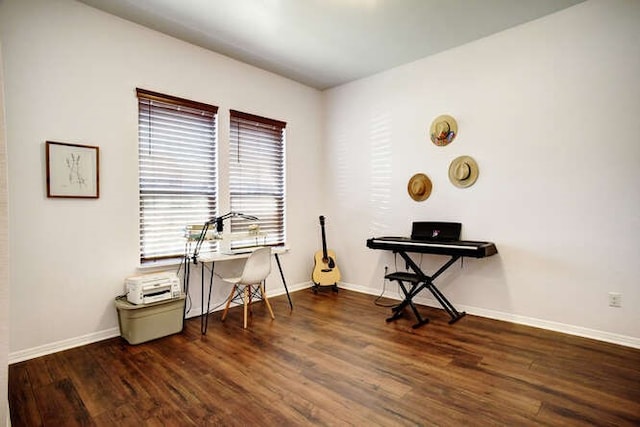 misc room featuring dark hardwood / wood-style floors