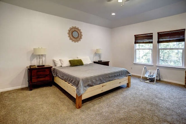 view of carpeted bedroom