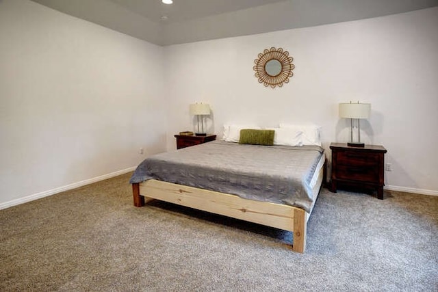 bedroom with carpet floors