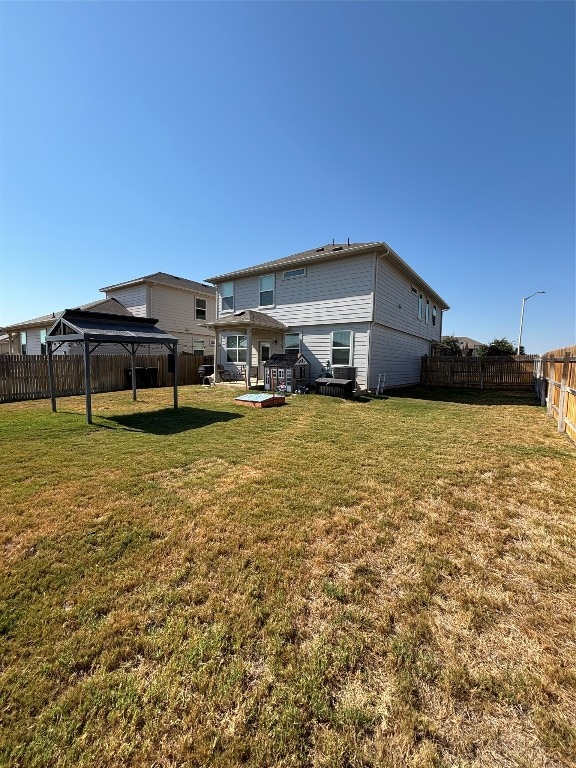 view of yard featuring a gazebo