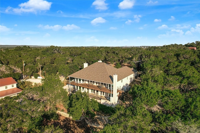 aerial view with a view of trees