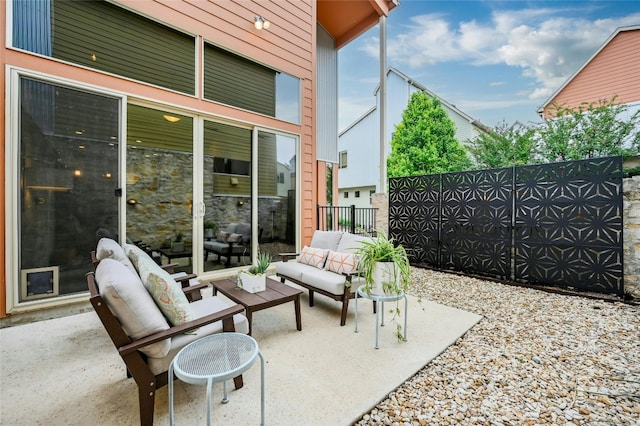 view of patio / terrace featuring an outdoor hangout area