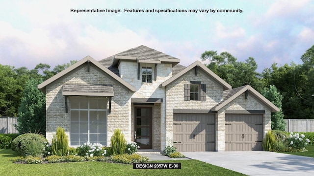 view of front of home featuring a front lawn