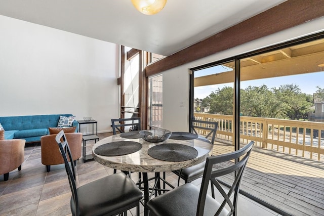 view of dining area