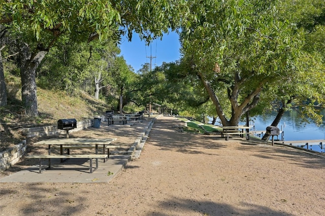 view of property's community featuring a water view