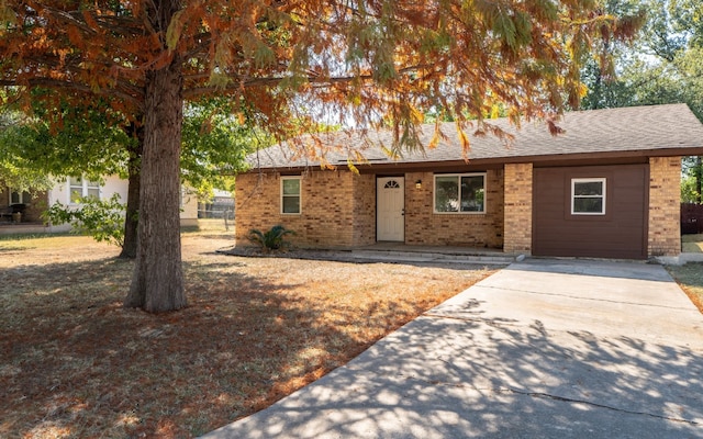 view of single story home