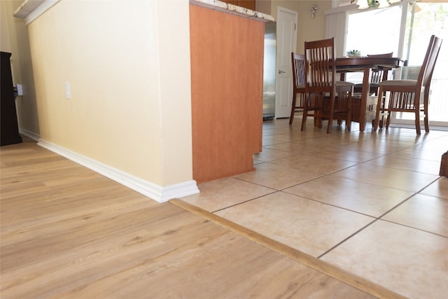 view of tiled dining area