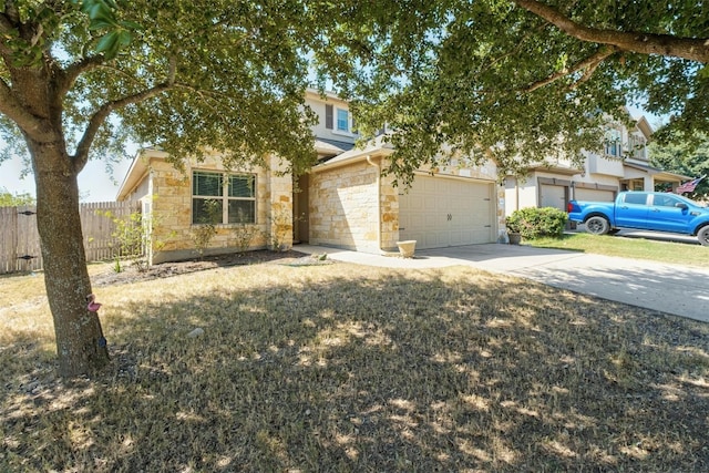 view of front of house featuring a garage