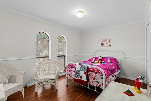 11404 Fm 1826, Austin, TX 78737 - bedroom with wood finished floors, crown molding, and baseboards