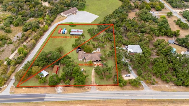 11404 Fm 1826, Austin, TX 78737 - aerial overview of property's location with property boundaries highlighted