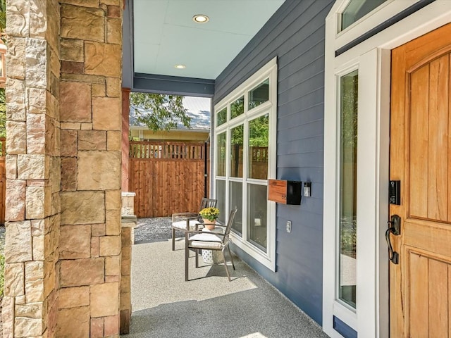 view of patio / terrace with a porch