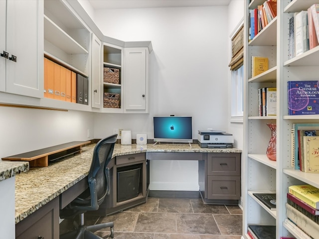 office space with built in desk