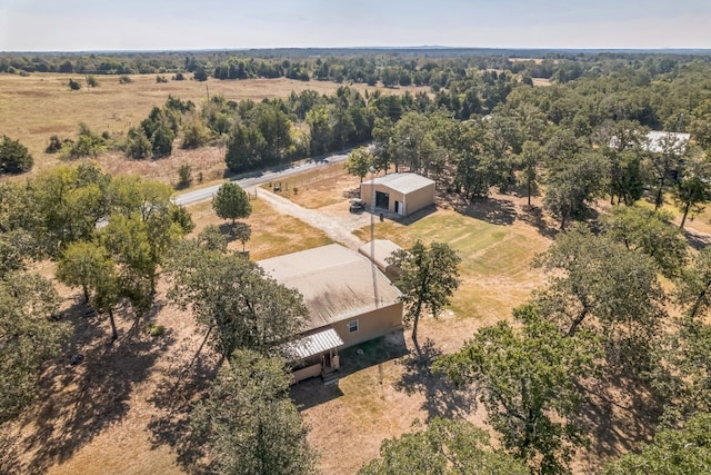 drone / aerial view with a rural view