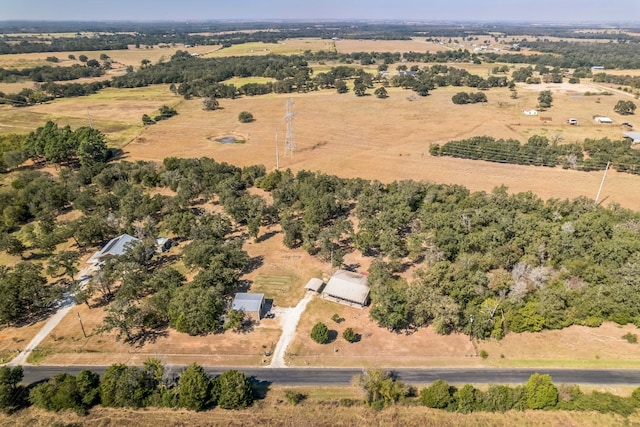 bird's eye view featuring a rural view