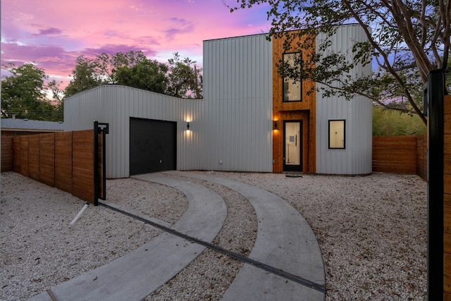 modern home with a garage