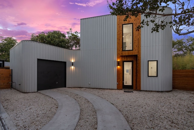 modern home with a garage