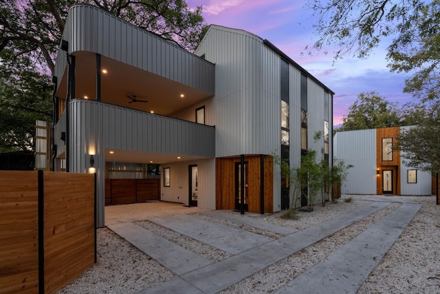 2704 Canterbury St Unit A, Austin, TX 78702 - contemporary home with fence and a balcony