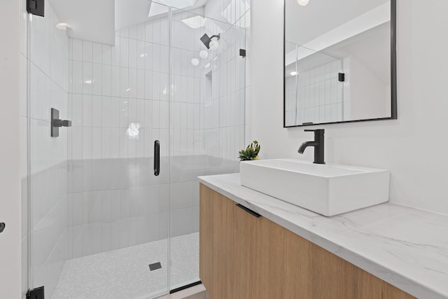 2704 Canterbury St Unit A, Austin, TX 78702 - full bathroom with vanity and a stall shower