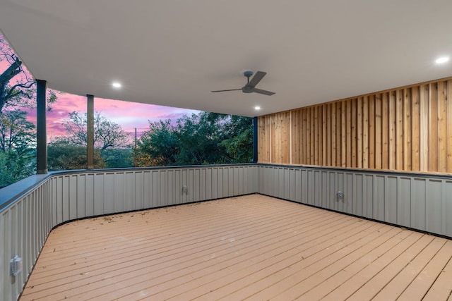 2704 Canterbury St Unit A, Austin, TX 78702 - wooden terrace with ceiling fan