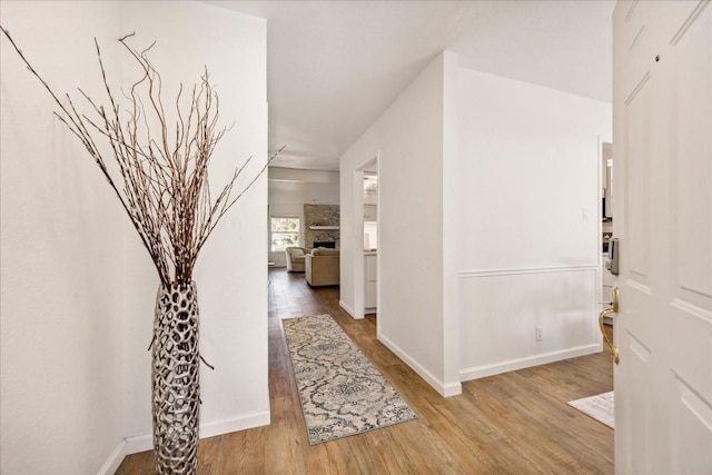 hallway featuring light hardwood / wood-style floors