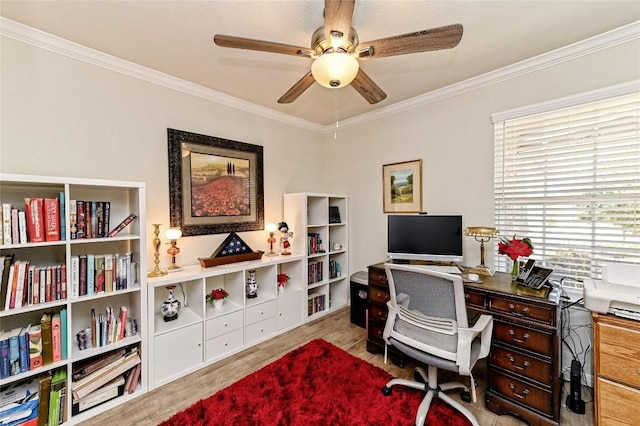 office with crown molding