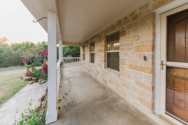 view of patio / terrace featuring covered porch