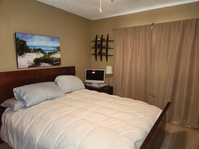 bedroom with a textured ceiling